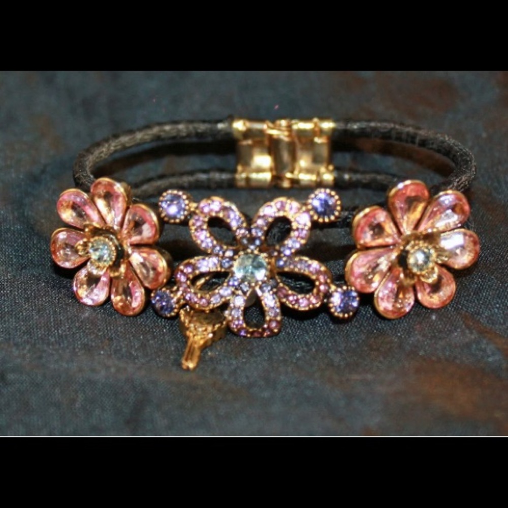 Betsey Johnson Iconic Spring Bloom Flower Bracelet